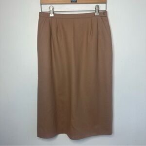 VTG Pendleton 100% Virgin Wool Pencil Skirt Womens Size 10 Tan Beige USA